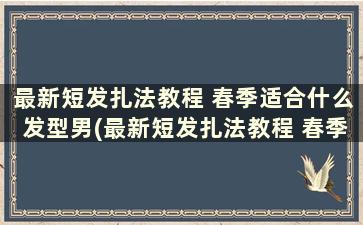 最新短发扎法教程 春季适合什么发型男(最新短发扎法教程 春季适合什么发型)